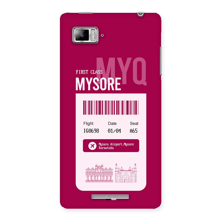 Mysore Boarding Pass Back Case for Lenovo Vibe Z K910