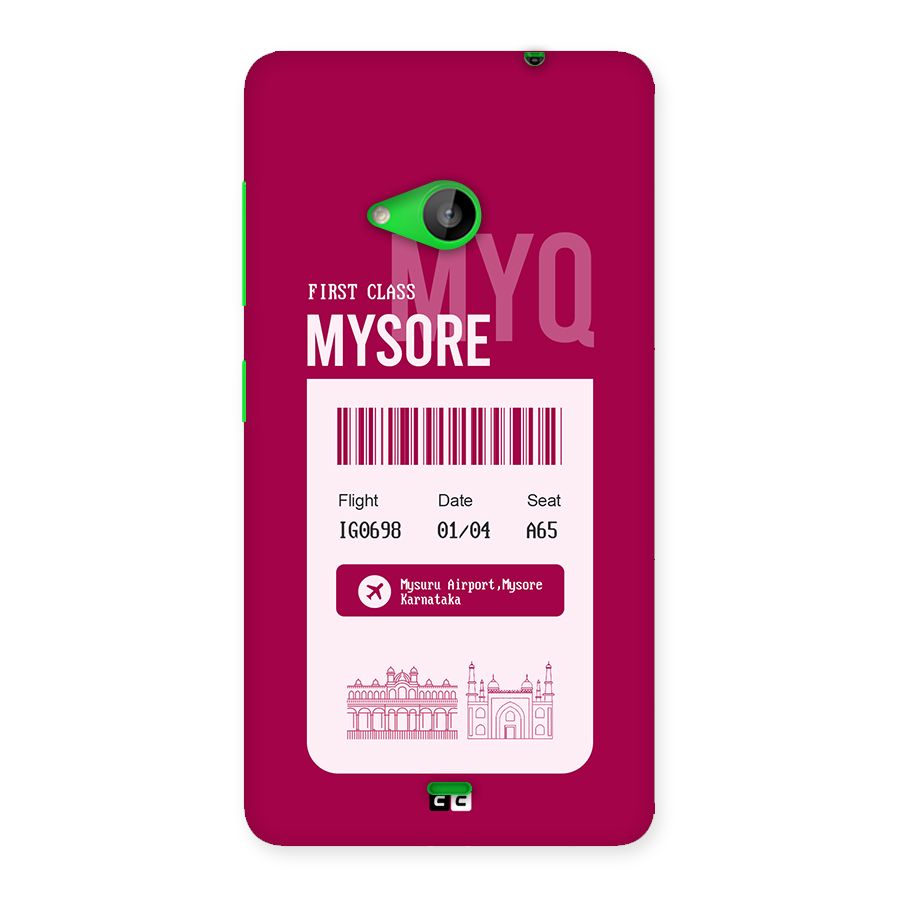 Mysore Boarding Pass Back Case for Lumia 535