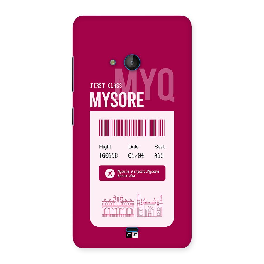 Mysore Boarding Pass Back Case for Lumia 540