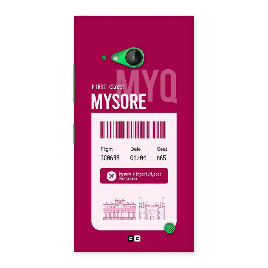 Mysore Boarding Pass Back Case for Lumia 730