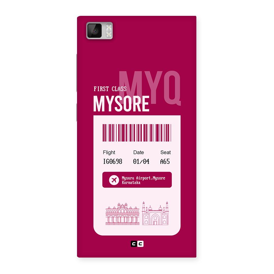 Mysore Boarding Pass Back Case for Mi3