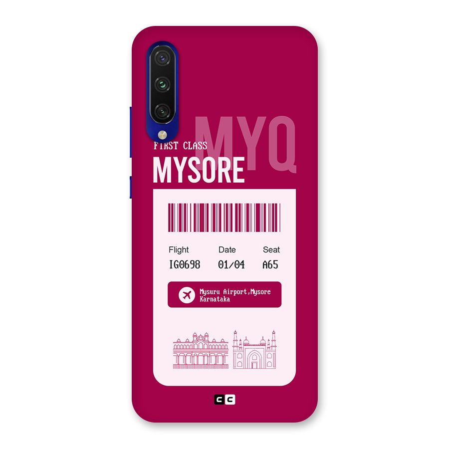 Mysore Boarding Pass Back Case for Mi A3