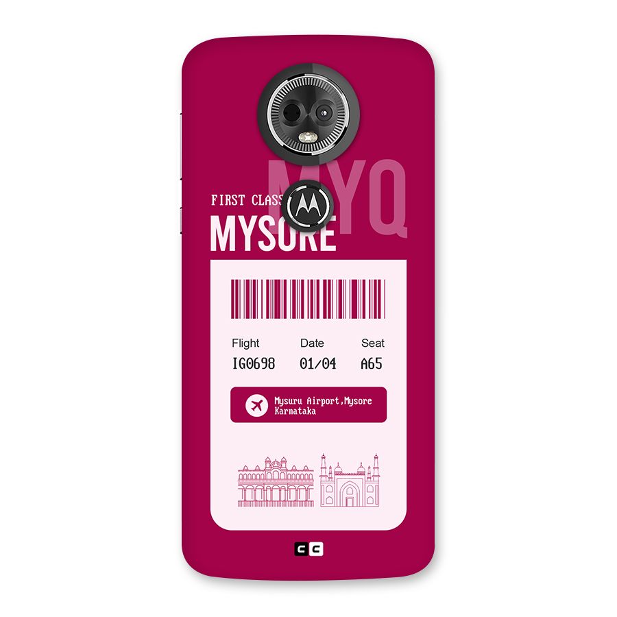 Mysore Boarding Pass Back Case for Moto E5 Plus