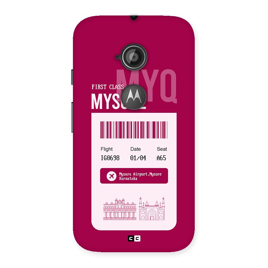 Mysore Boarding Pass Back Case for Moto E 2nd Gen