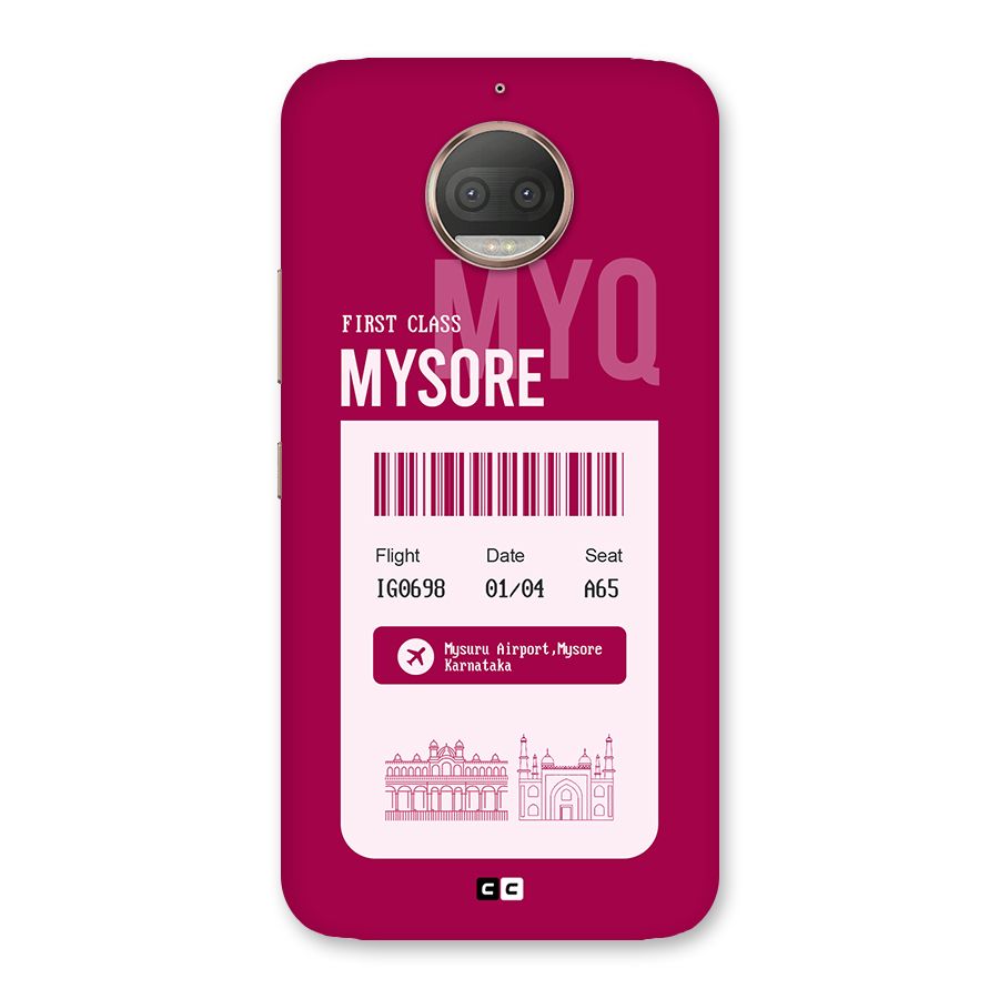 Mysore Boarding Pass Back Case for Moto G5s Plus