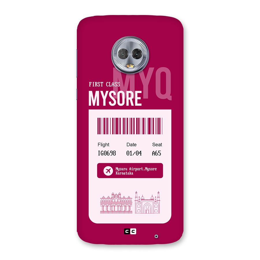 Mysore Boarding Pass Back Case for Moto G6 Plus