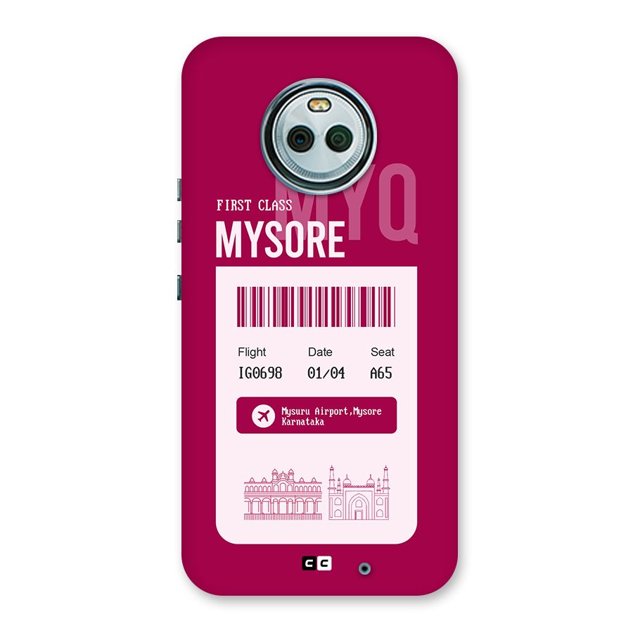 Mysore Boarding Pass Back Case for Moto X4