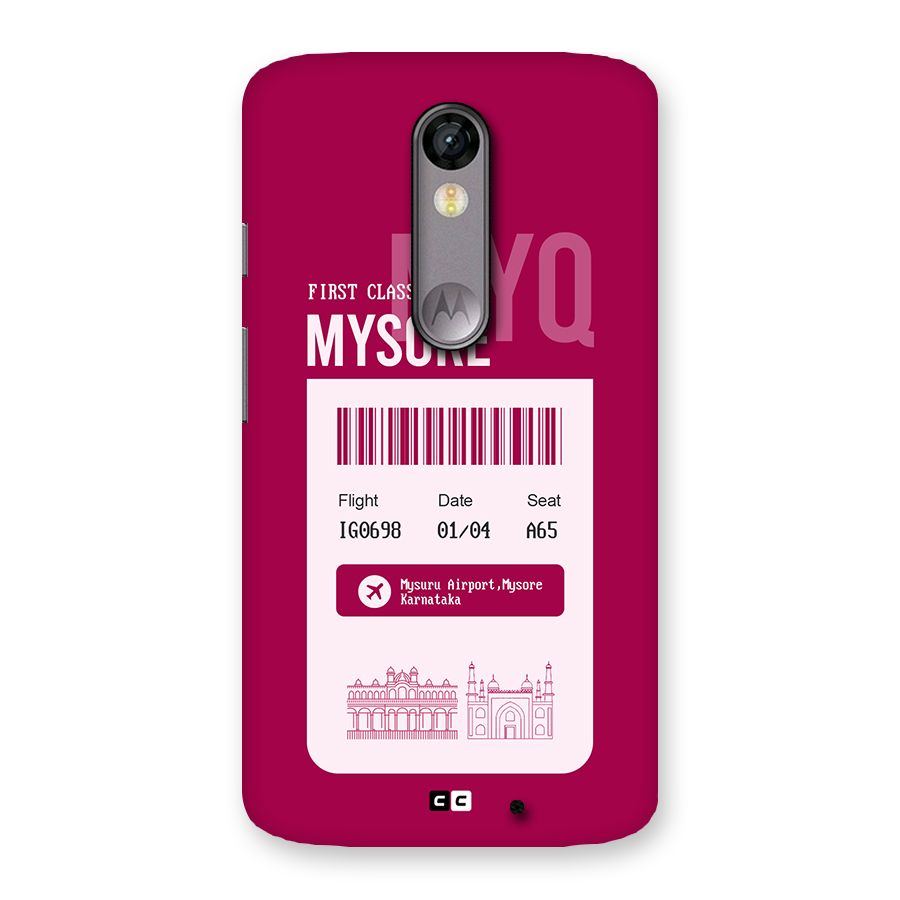 Mysore Boarding Pass Back Case for Moto X Force