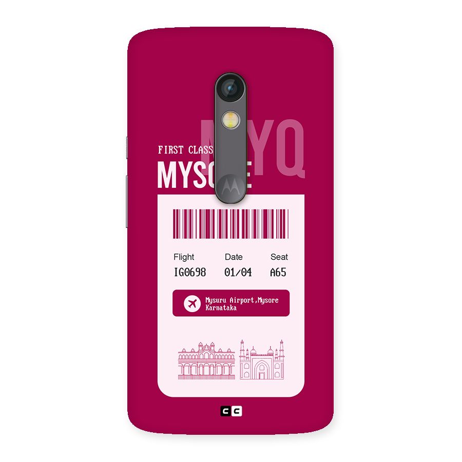 Mysore Boarding Pass Back Case for Moto X Play
