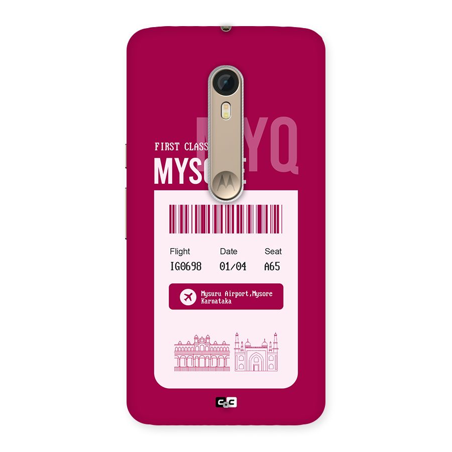 Mysore Boarding Pass Back Case for Moto X Style