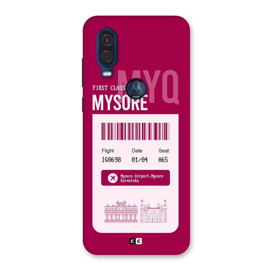 Mysore Boarding Pass Back Case for Motorola One Vision