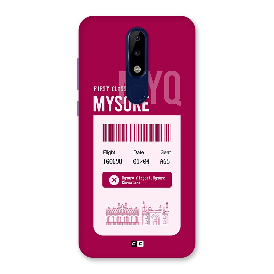 Mysore Boarding Pass Back Case for Nokia 5.1 Plus
