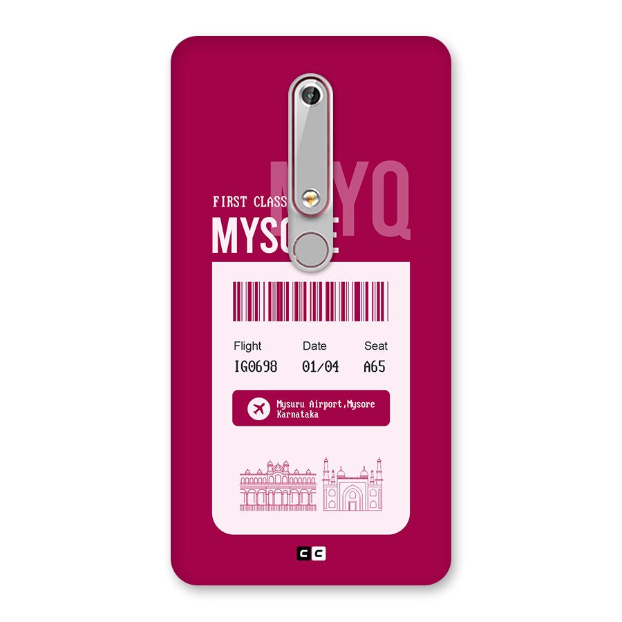 Mysore Boarding Pass Back Case for Nokia 6.1