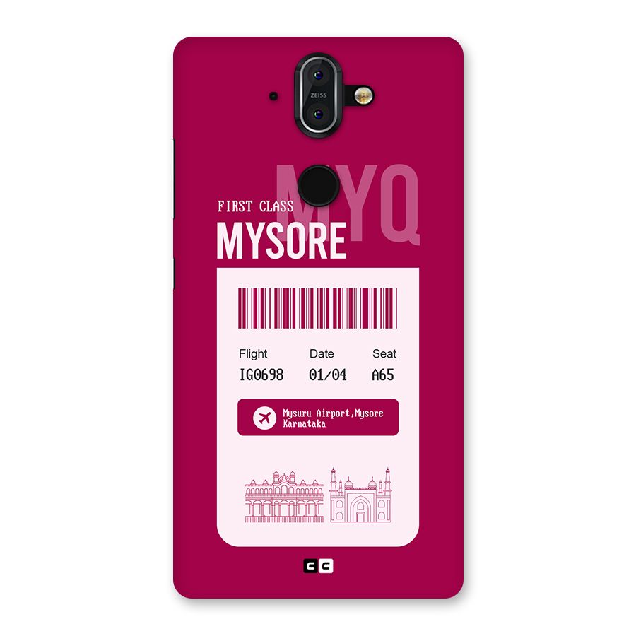 Mysore Boarding Pass Back Case for Nokia 8 Sirocco