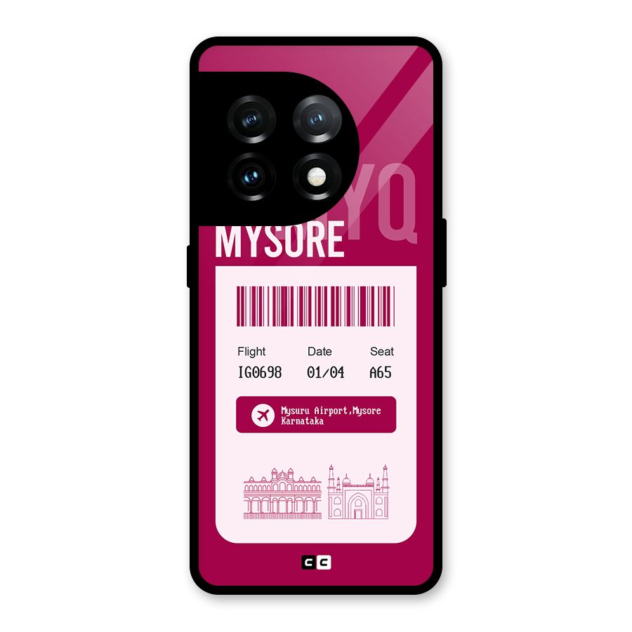 Mysore Boarding Pass Glass Back Case for OnePlus 11