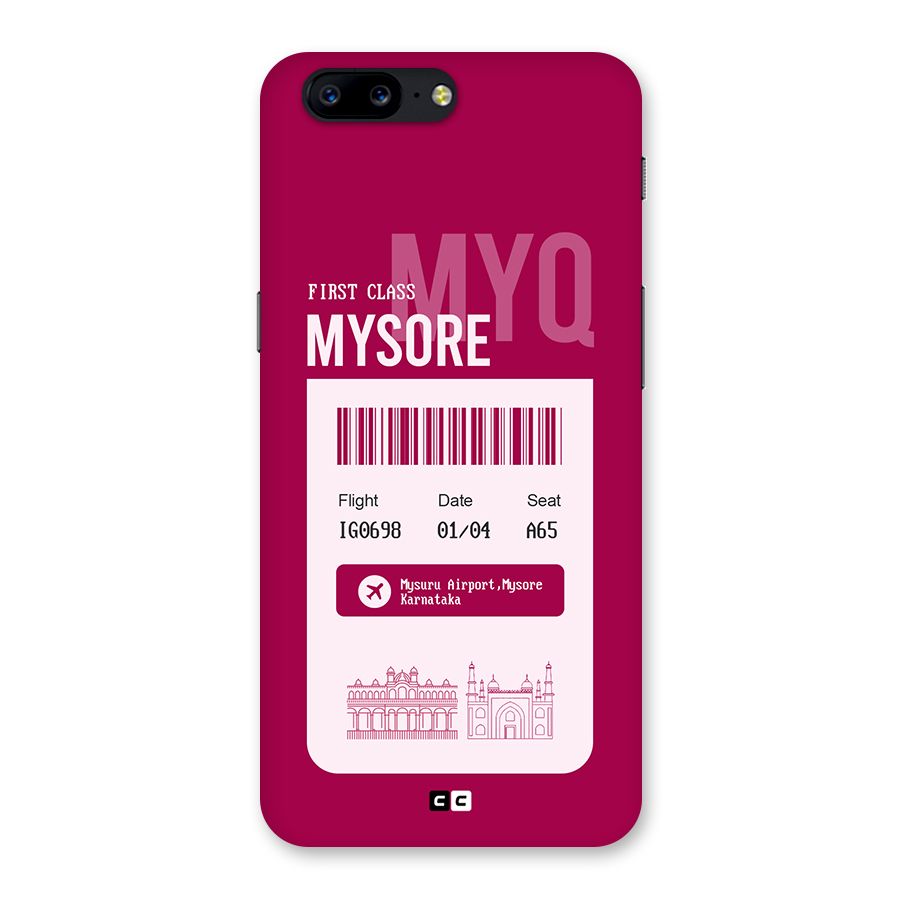 Mysore Boarding Pass Back Case for OnePlus 5