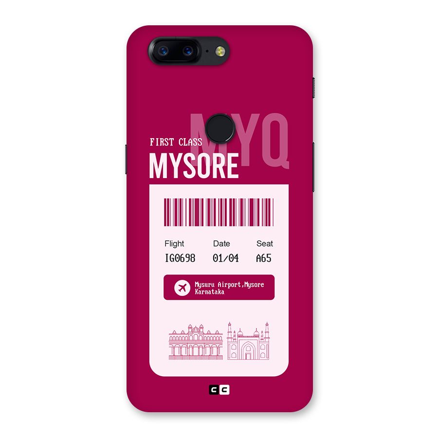 Mysore Boarding Pass Back Case for OnePlus 5T