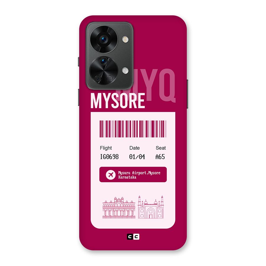 Mysore Boarding Pass Back Case for OnePlus Nord 2T