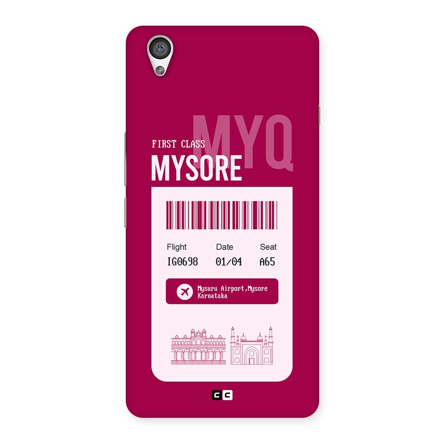 Mysore Boarding Pass Back Case for OnePlus X