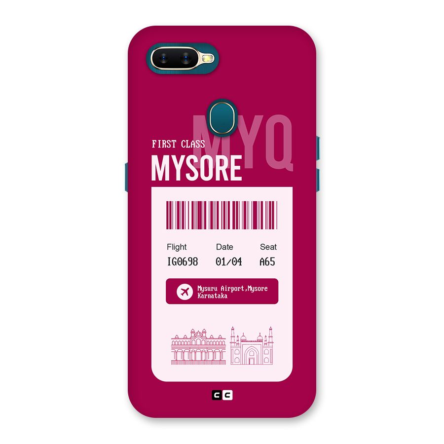 Mysore Boarding Pass Back Case for Oppo A11k