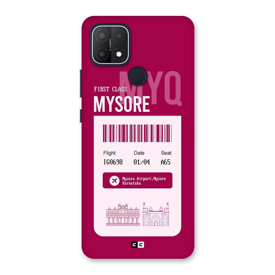 Mysore Boarding Pass Back Case for Oppo A15