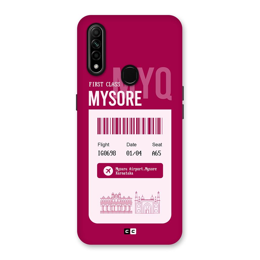 Mysore Boarding Pass Back Case for Oppo A31