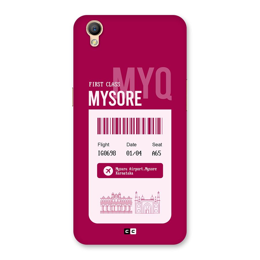 Mysore Boarding Pass Back Case for Oppo A37