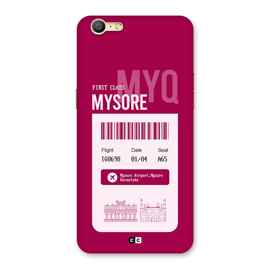 Mysore Boarding Pass Back Case for Oppo A39