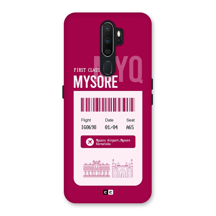 Mysore Boarding Pass Back Case for Oppo A5 (2020)