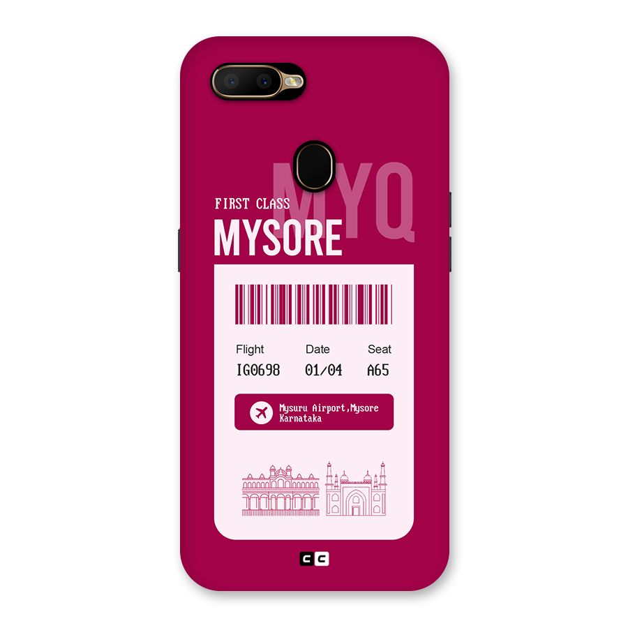 Mysore Boarding Pass Back Case for Oppo A5s