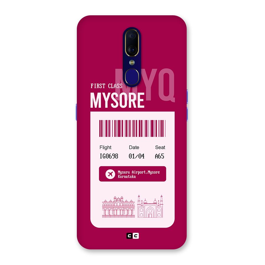 Mysore Boarding Pass Back Case for Oppo A9