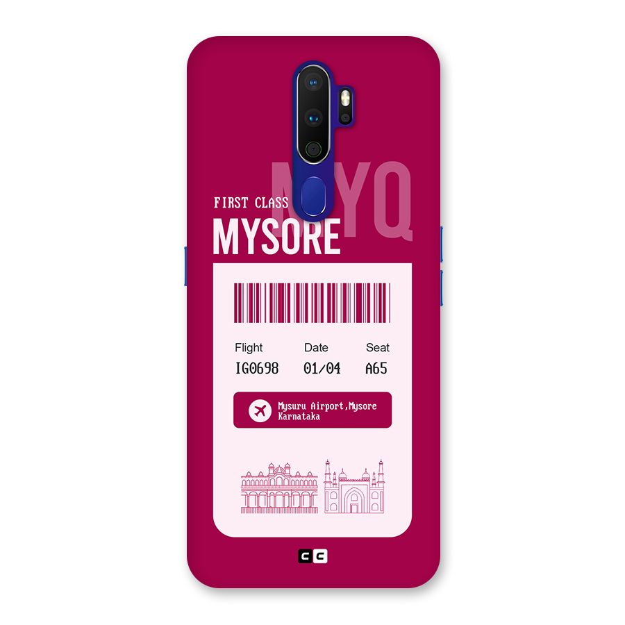 Mysore Boarding Pass Back Case for Oppo A9 (2020)