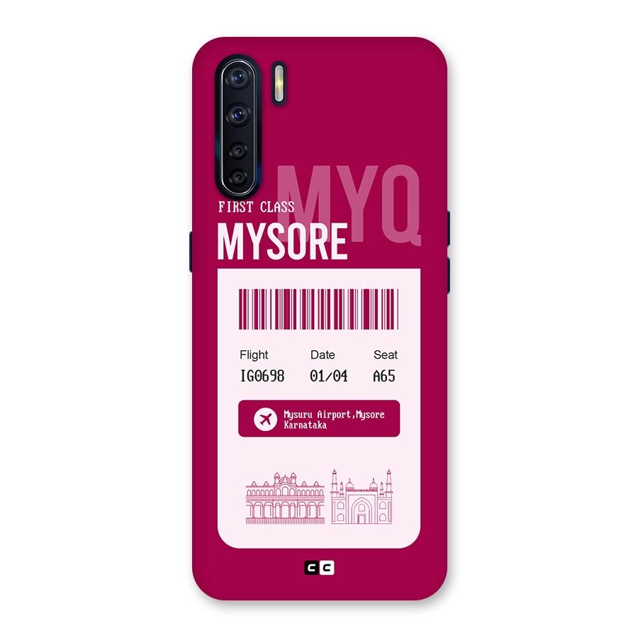 Mysore Boarding Pass Back Case for Oppo F15