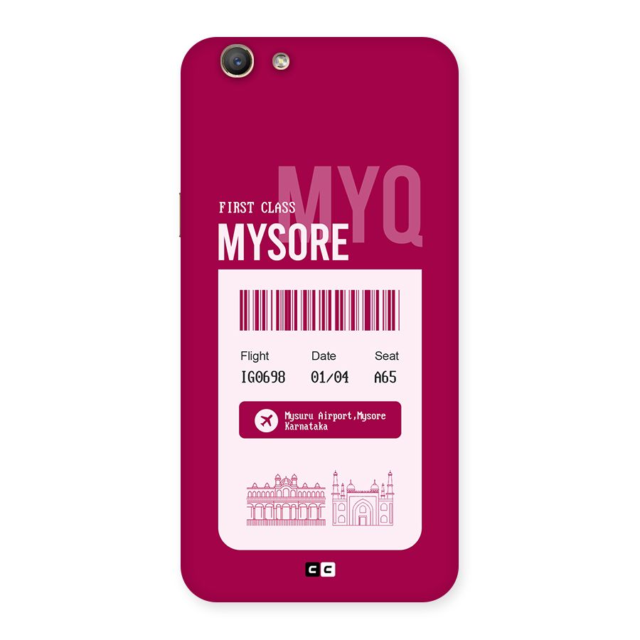 Mysore Boarding Pass Back Case for Oppo F1s