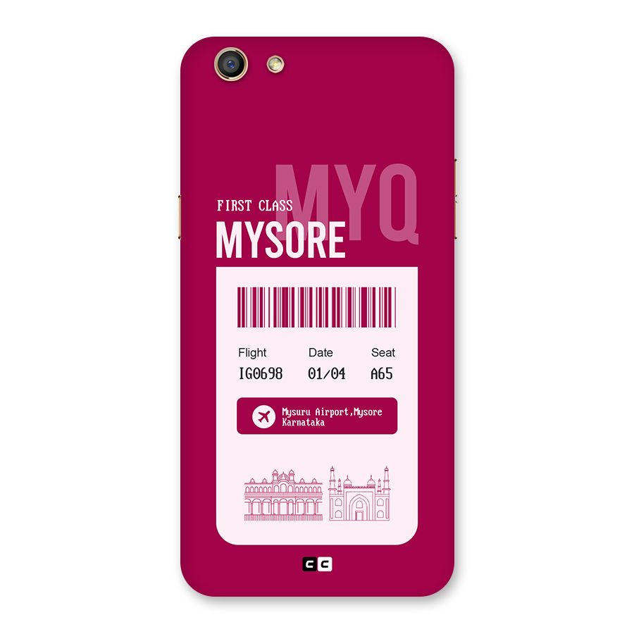 Mysore Boarding Pass Back Case for Oppo F3