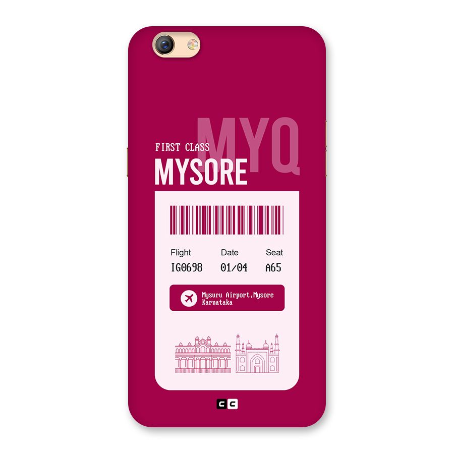 Mysore Boarding Pass Back Case for Oppo F3 Plus