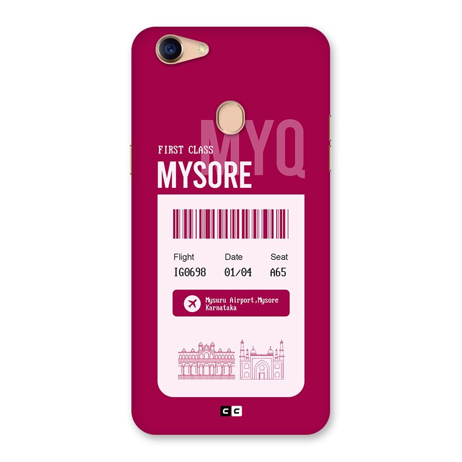 Mysore Boarding Pass Back Case for Oppo F5