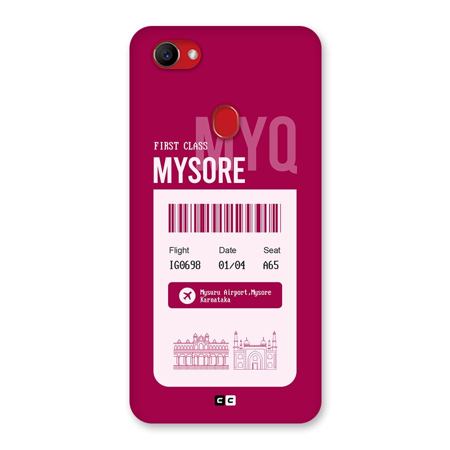 Mysore Boarding Pass Back Case for Oppo F7