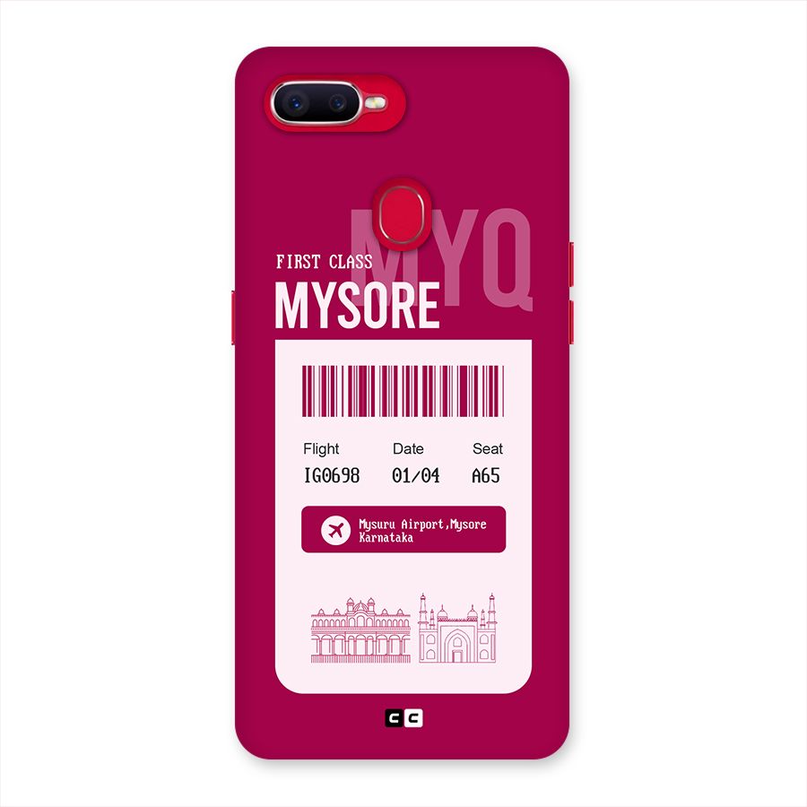 Mysore Boarding Pass Back Case for Oppo F9 Pro