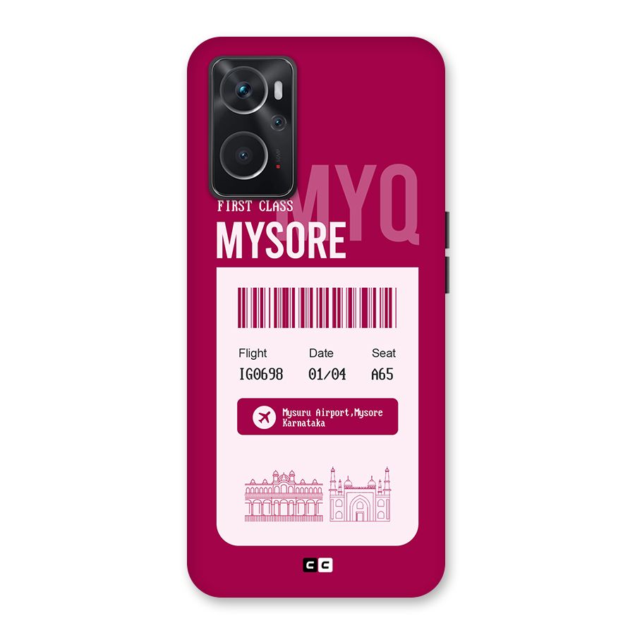 Mysore Boarding Pass Back Case for Oppo K10 4G