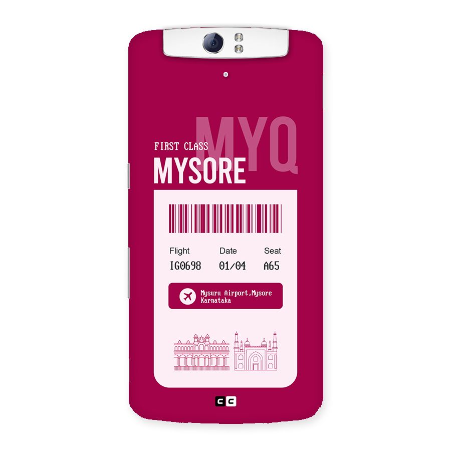 Mysore Boarding Pass Back Case for Oppo N1