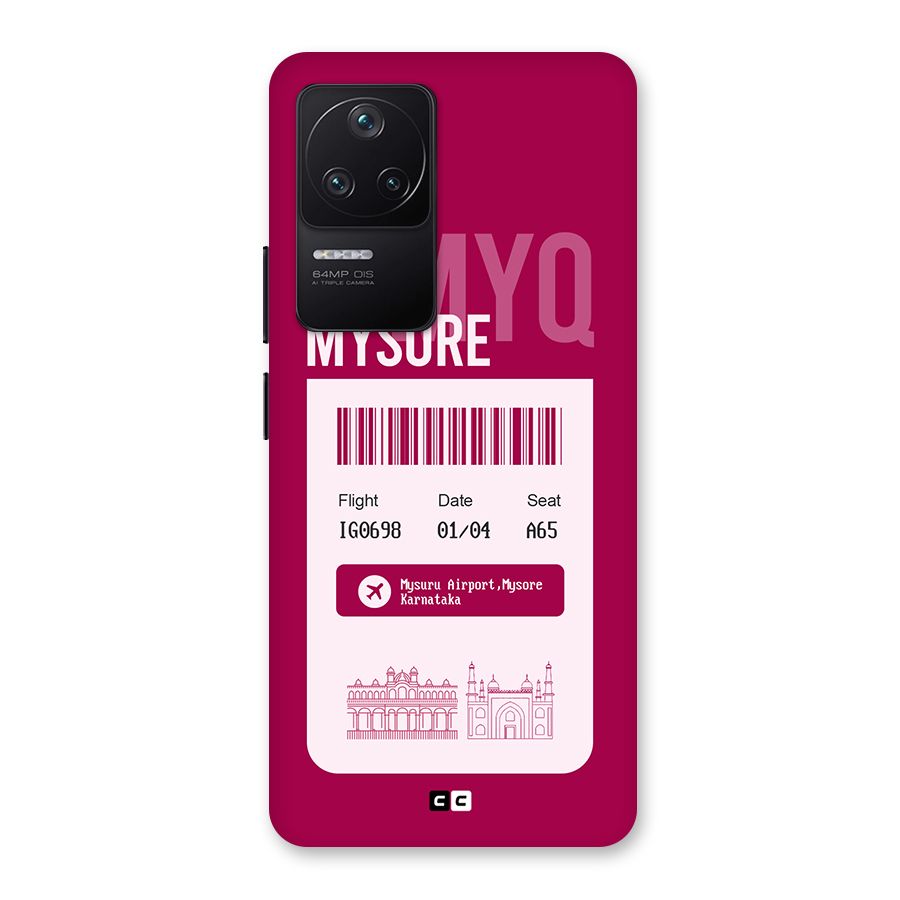 Mysore Boarding Pass Back Case for Poco F4 5G