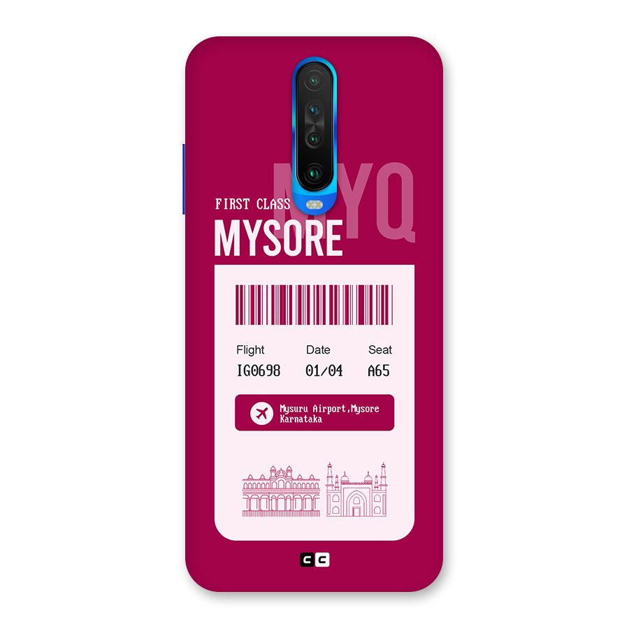 Mysore Boarding Pass Back Case for Poco X2