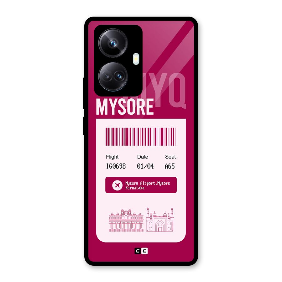 Mysore Boarding Pass Glass Back Case for Realme 10 Pro Plus