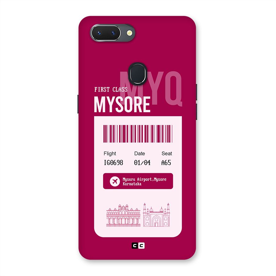 Mysore Boarding Pass Back Case for Realme 2