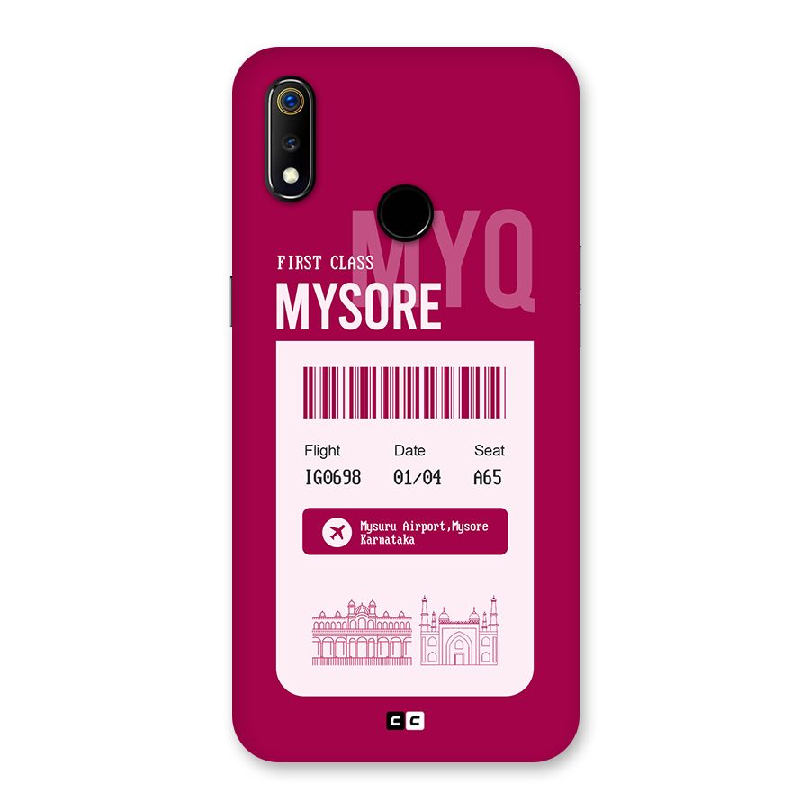 Mysore Boarding Pass Back Case for Realme 3