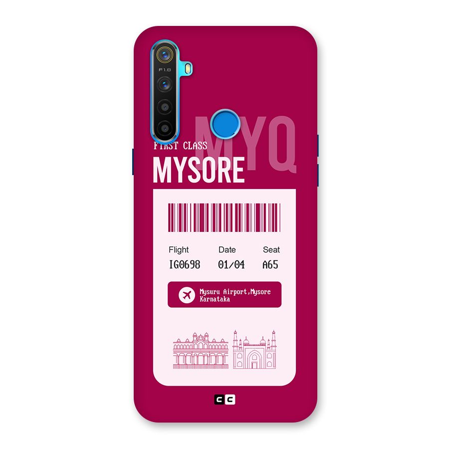 Mysore Boarding Pass Back Case for Realme 5s