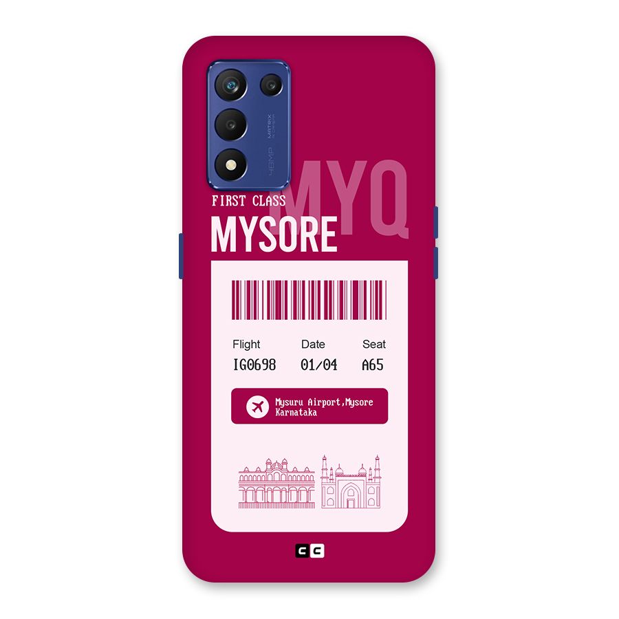 Mysore Boarding Pass Back Case for Realme 9 5G Speed