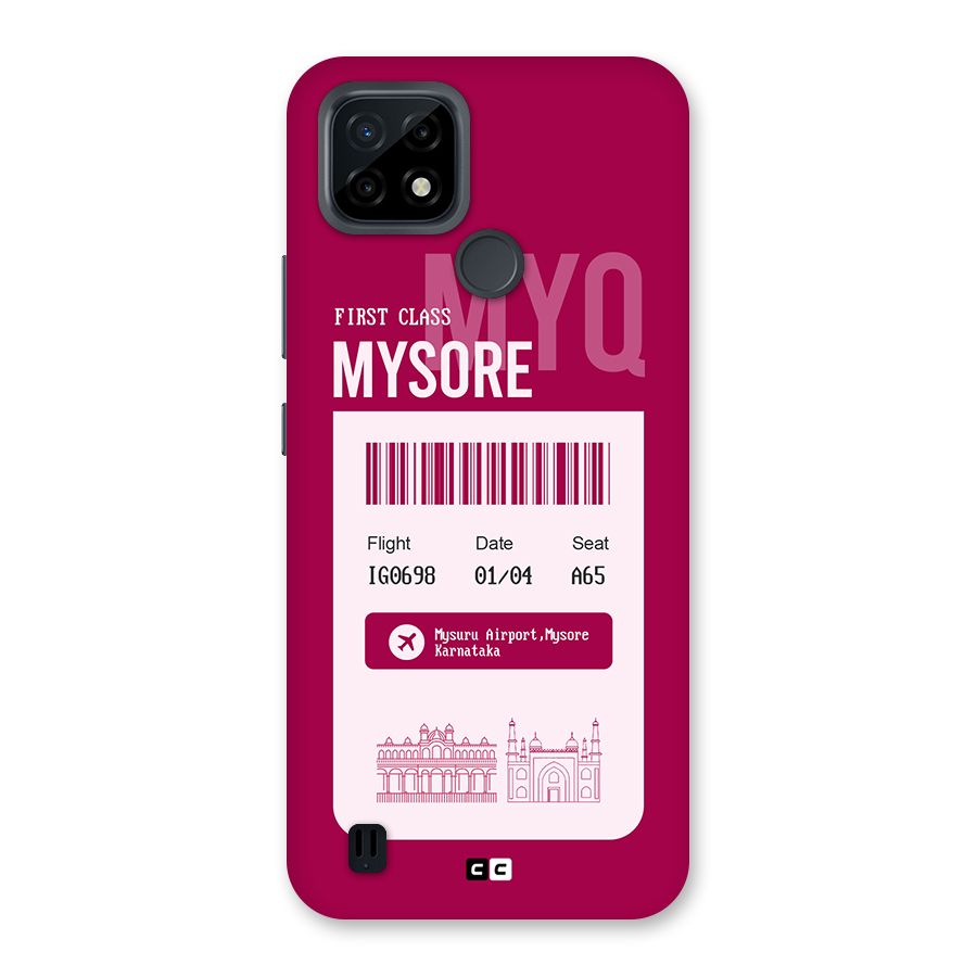 Mysore Boarding Pass Back Case for Realme C21
