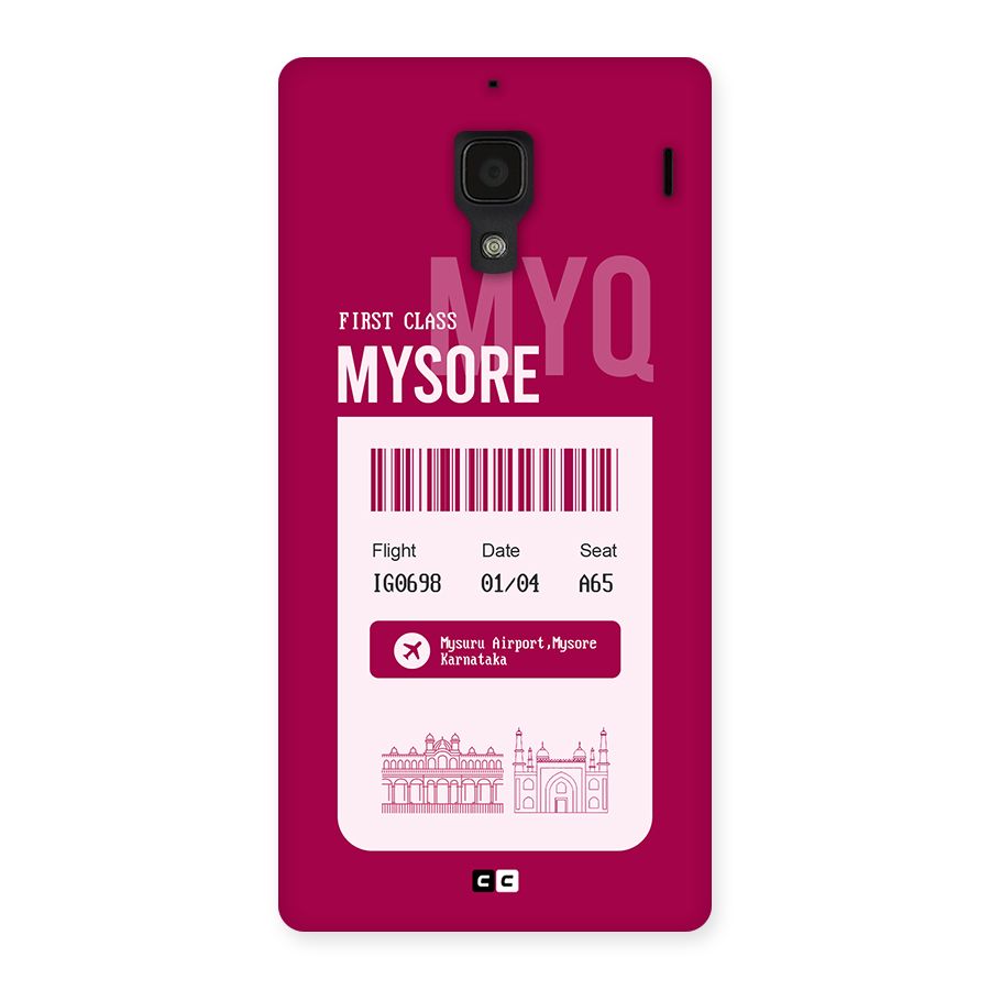 Mysore Boarding Pass Back Case for Redmi 1s